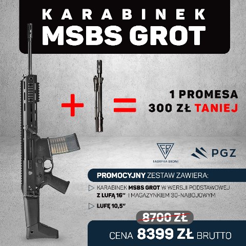 MSBS GROT z dwiema lufami w zestawie taniej!